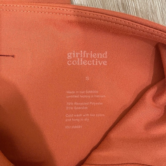 Girlfriend Collective High-Waisted Orange Leggings Yoga Pants Size Small - Picture 11 of 13